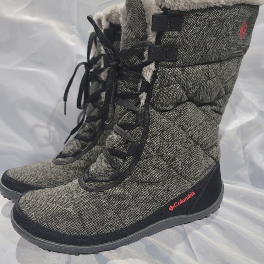 Columbia Minx Mid II Omni-Heat Waterproof Snow Boots Grey Size 10 EUC